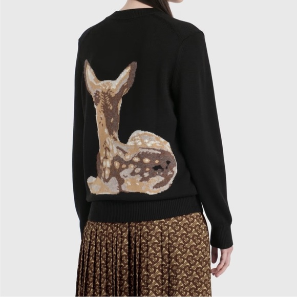Burberry Deer Intarsia Wool Sweater, size Small - Picture 14 of 16
